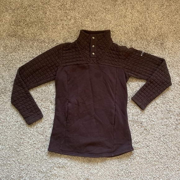 Columbia Sweaters - Columbia Sweater Womens Medium Brown Pullover Buttons Pockets